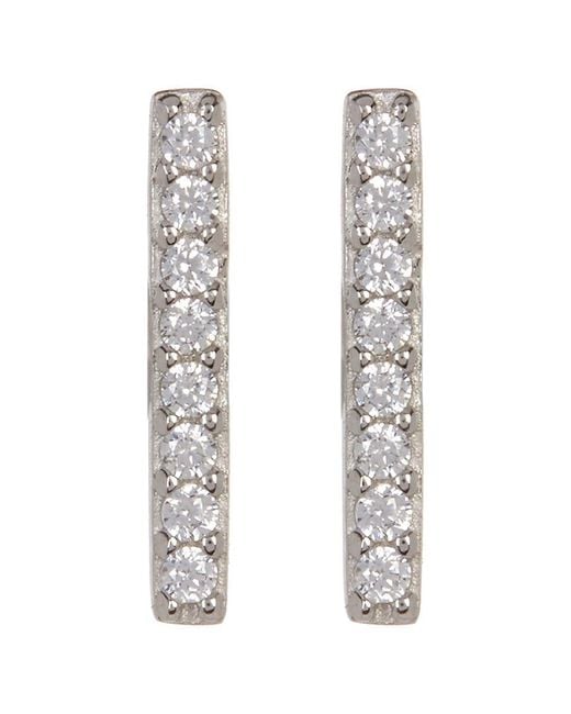 Adornia White Crystal Studs
