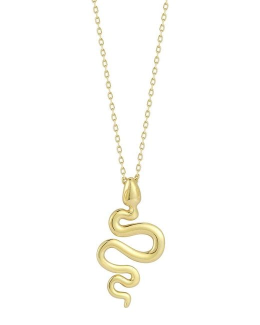 Italian Gold Metallic 14K Twisted Snake Necklace