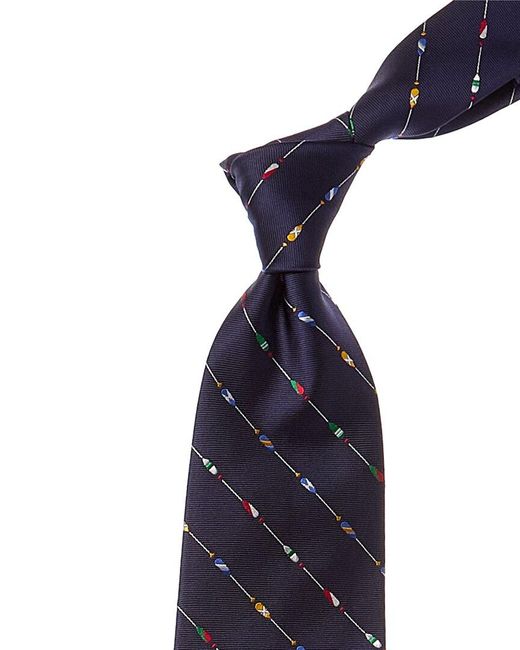 Brooks Brothers Blue Oar Stripes Silk Tie for men