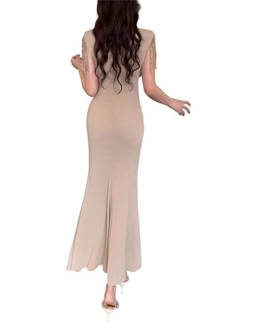 BURRYCO Multicolor Short Sleeve Maxi Dress