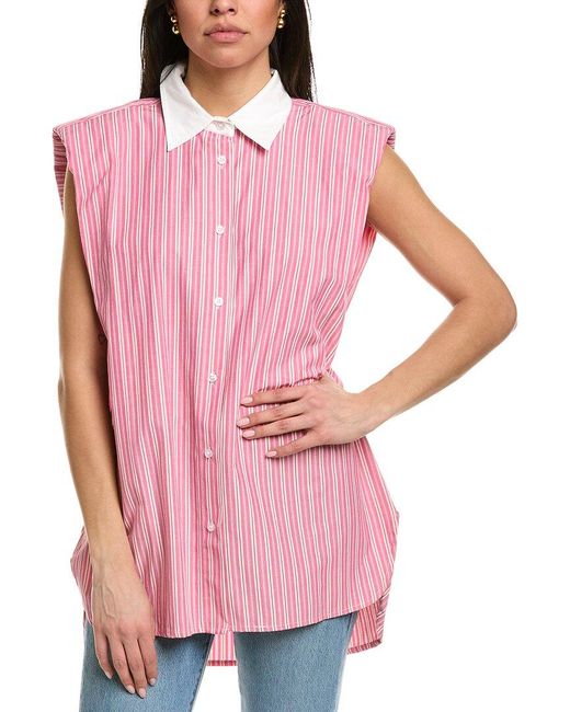 Beulah London Pink Shirtdress