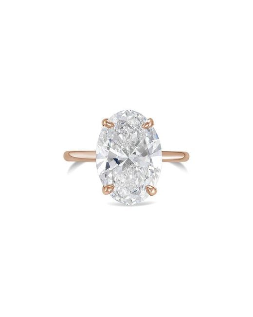 Diana M White Diana M. 14K Rose 1.00 Ct. Tw. Lab-Grown Diamond Solitaire Ring