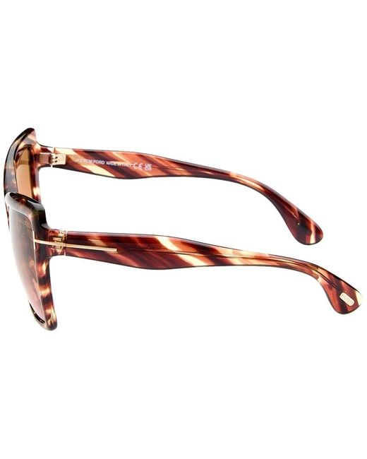 Tom Ford Brown Fiore 63Mm Sunglasses