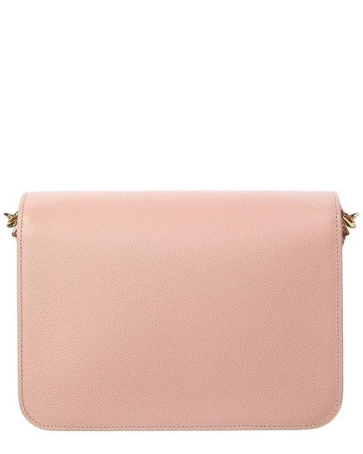 Burberry Pink Check Canvas & Leather Shoulder Bag