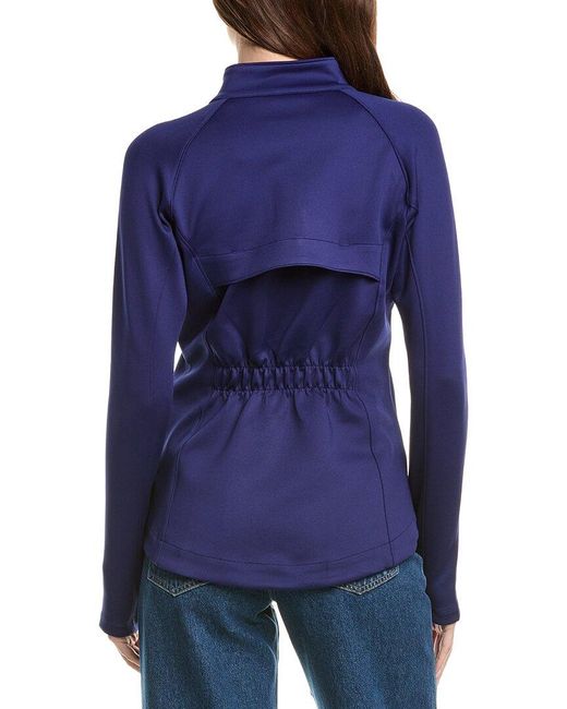 IBKUL Blue Solid Zip Jacket