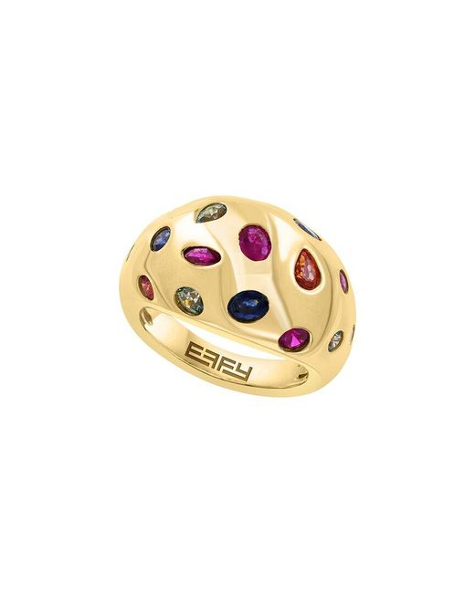 Effy Fine Jewelry Metallic 14K Over 2.35 Ct. Tw. Multi Sapphire Ring