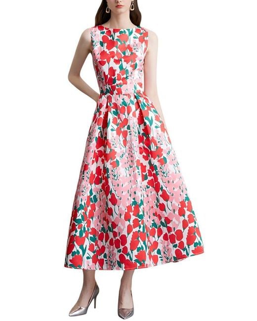 DZA Red Midi Dress