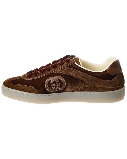 Gucci Brown Dnu Pack G75 Velvet & Suede Sneaker