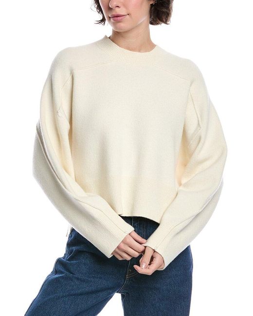 Rag & Bone White Bridget Crewneck Wool-Blend Sweater