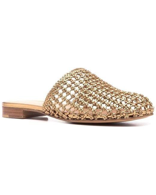 Ferragamo White Ellas Knotted Leather Mule