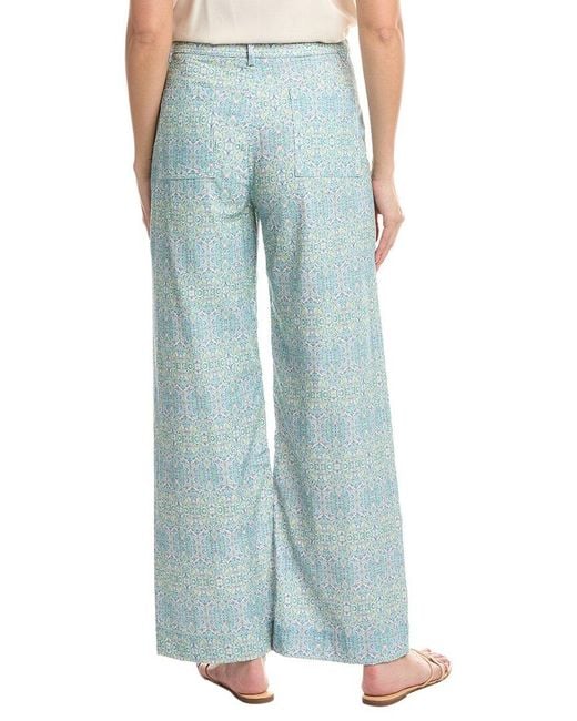 Stellah Blue Rachel Printed Baby Corduroy Wide Leg Pant