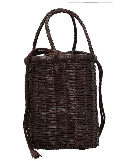 Dragon Diffusion Black Lina Leather Bucket Bag