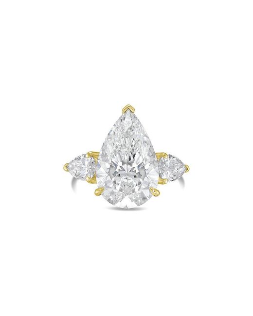 Diana M White Diana M. 18K 13.50 Ct. Tw. Lab-Grown Diamond Three-Stone Ring