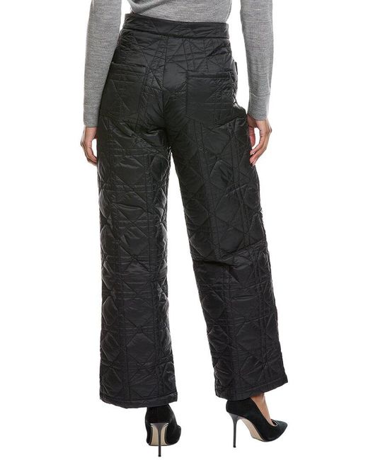 Gracia Black Straight Leg Quilted Puffer Pant