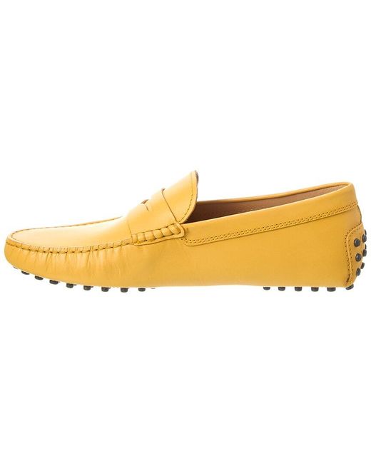 Tod's Yellow Leather Loafer for men