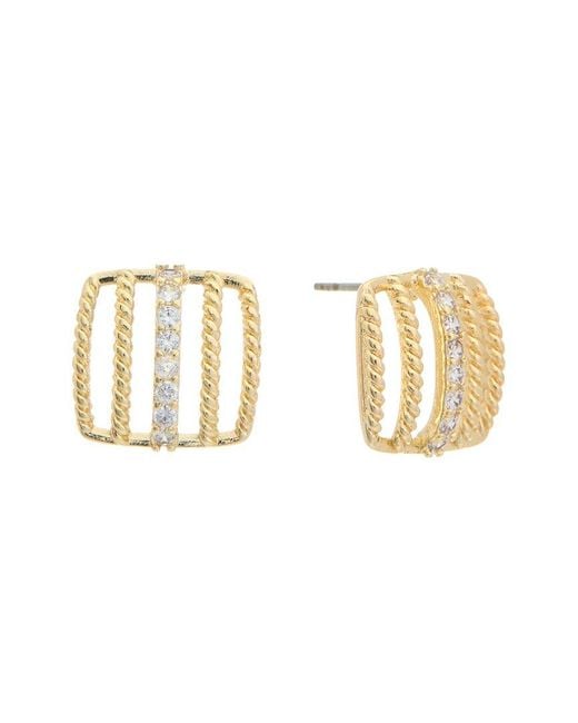 Juvell Metallic 18k Plated Cz Studs