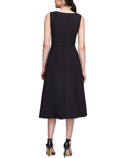 Kay Unger Black Begonia Midi Dress