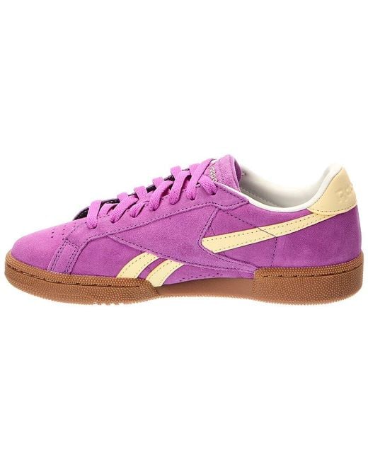Reebok Pink Classic Heritage Court Club Suede & Leather Sneaker