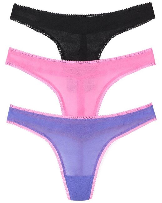 On Gossamer Multicolor On Gossamer 3Pk Gossamer Mesh Hip G Thong Underwear