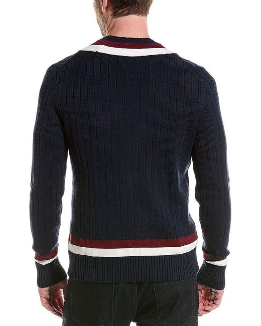 Brooks Brothers Blue Tennis Sweater for men