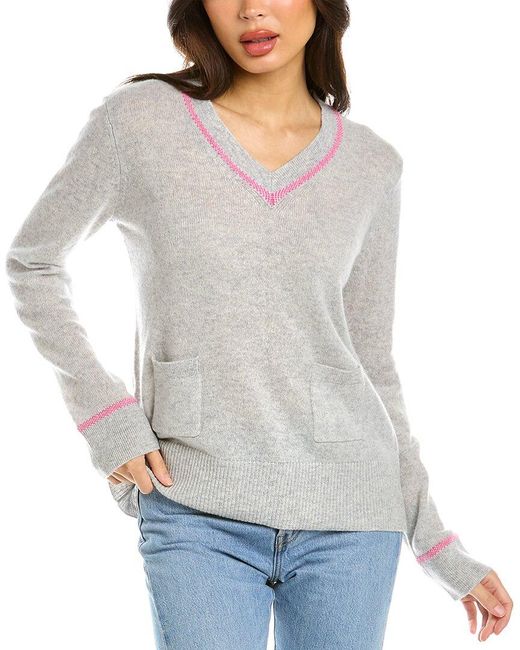 Hannah Rose Birdseye Trim Cashmere 