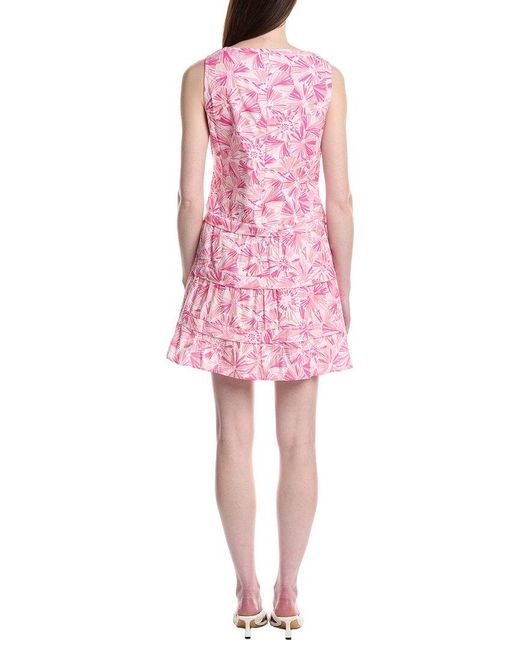 Sail To Sable Pink Square Neck Dress