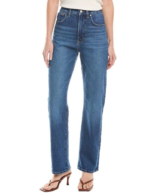 Madewell Blue 90's Barlow Wash Straight Jean