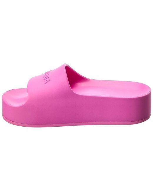 Balenciaga Pink Chunky Rubber Slide