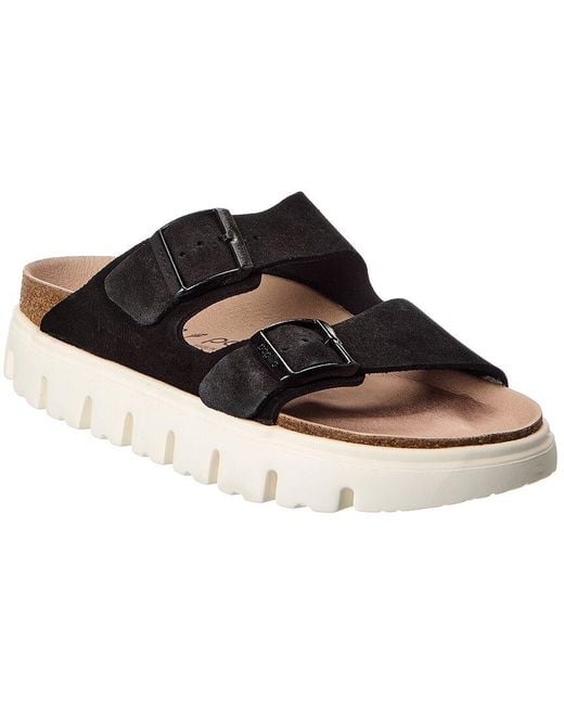 Birkenstock Black Arizona Chunky Suede Sandal