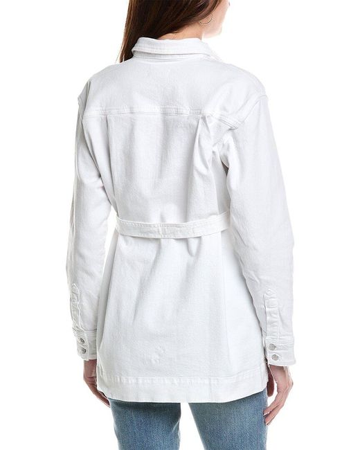7 For All Mankind White Leisure Jacket