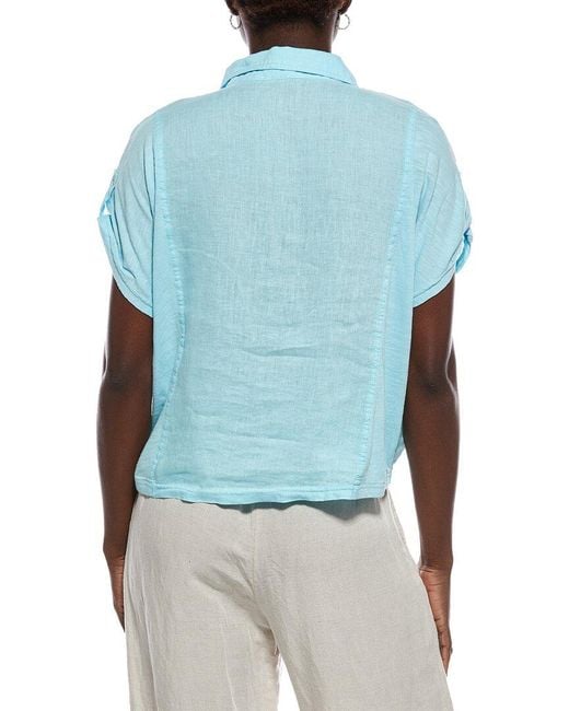 XCVI Blue Abner Top