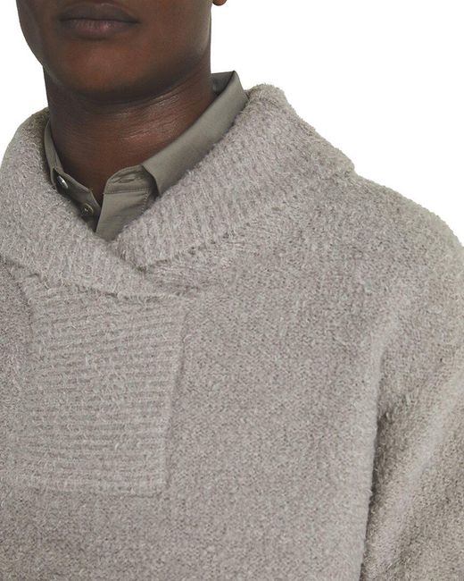 Reiss Gray Noah Knit Top