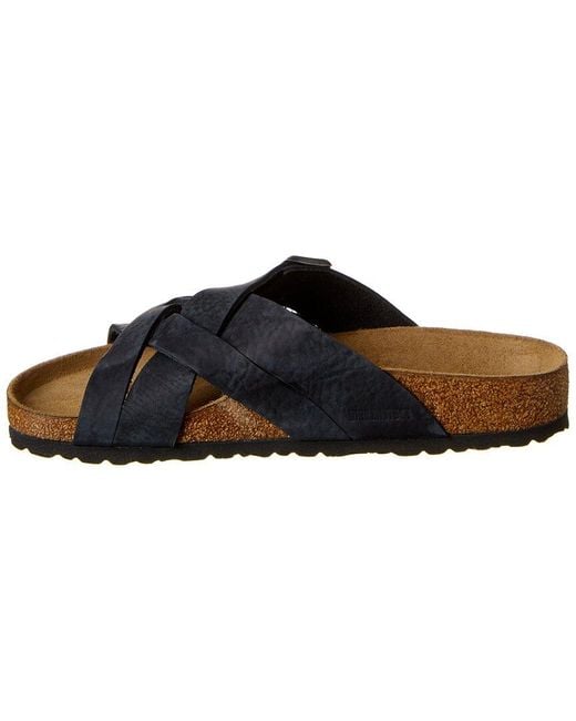 Birkenstock Black Lugano Leoi Leather Sandal