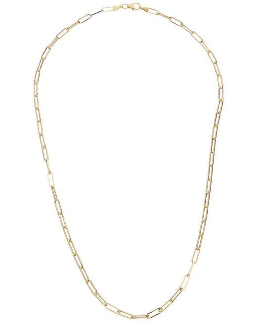 Italian Gold Metallic 18K Paper-Clip Chain Necklace