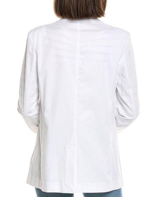 J.McLaughlin White Merona Linen-Blend Jacket