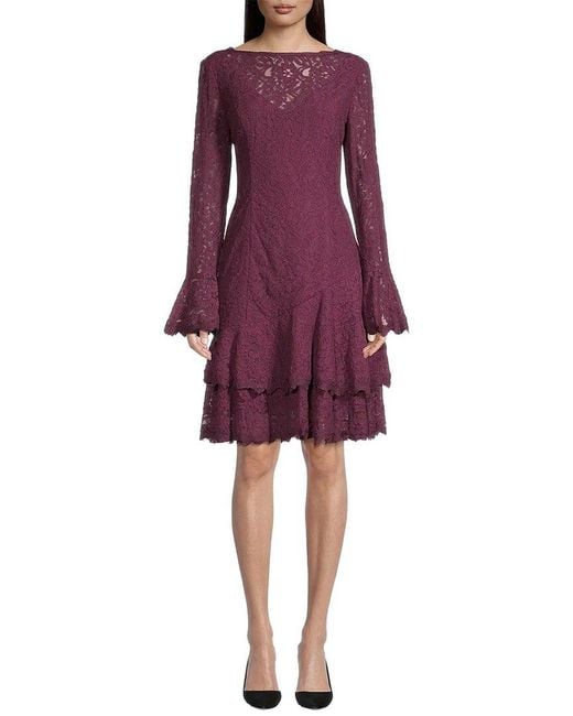 Shani Purple Solid Mini Dress