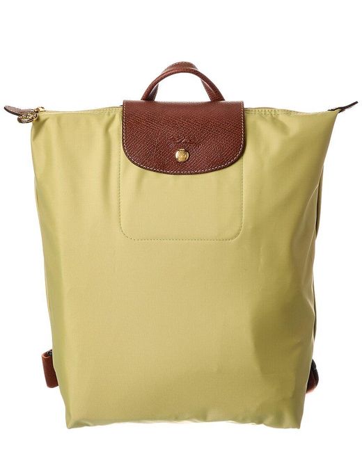 Longchamp Metallic Le Pliage Original Medium Canvas Backpack