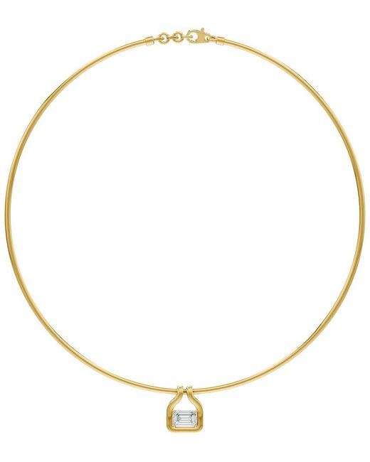 Lab Grown Diamonds Metallic 18K Over 1.50 Ct. Tw. Lab-Grown Diamond Necklace