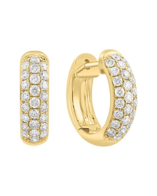 Effy Fine Jewelry Metallic 14K 1.05 Ct. Tw. Diamond Earrings