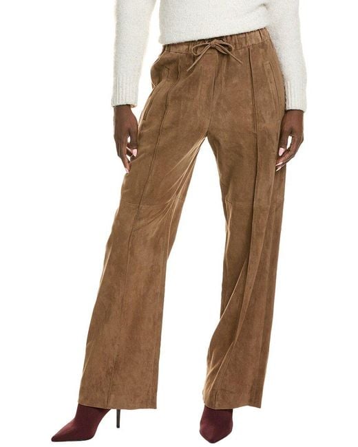 Brunello Cucinelli Brown Leather Pant