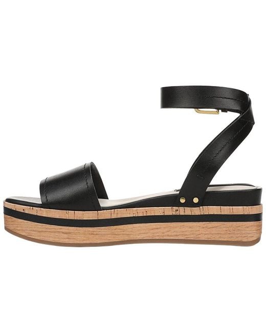 Franco Sarto Black L-Hava Leather Strappy
