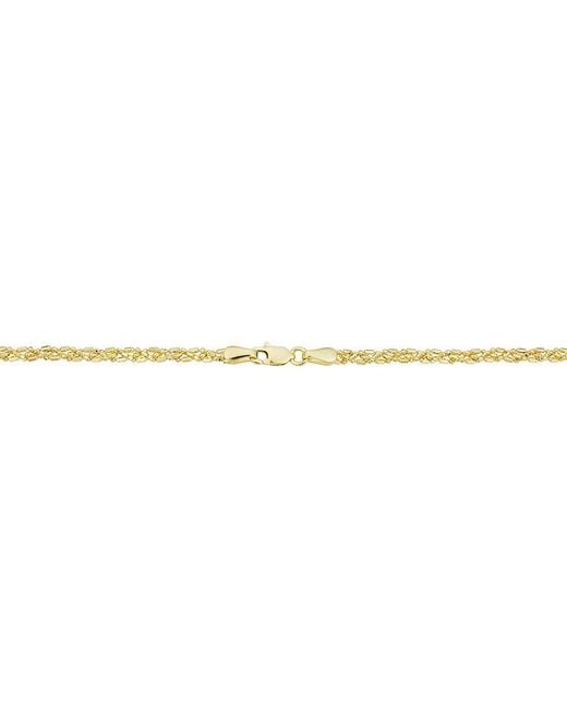 Italian Gold Metallic 14k Triple Bead Link Chain Necklace