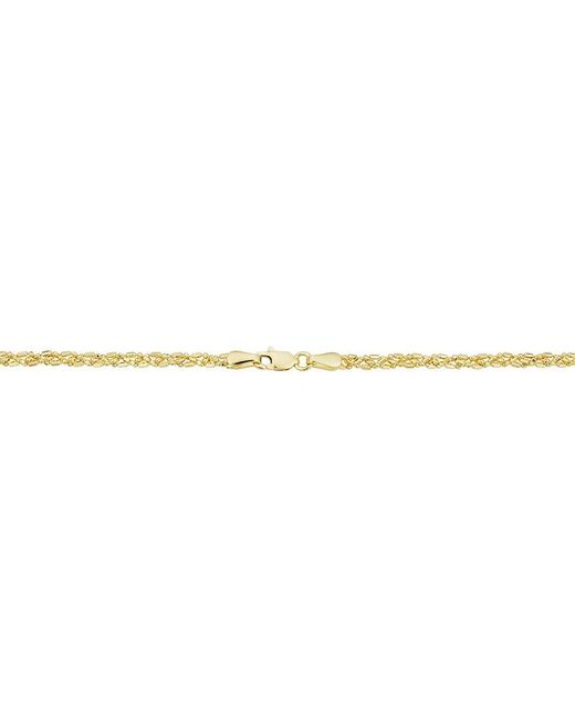 Italian Gold Metallic 14k Triple Bead Link Chain Bracelet