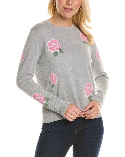 Hannah Rose Gray Earth Angel Cashmere-blend Sweater