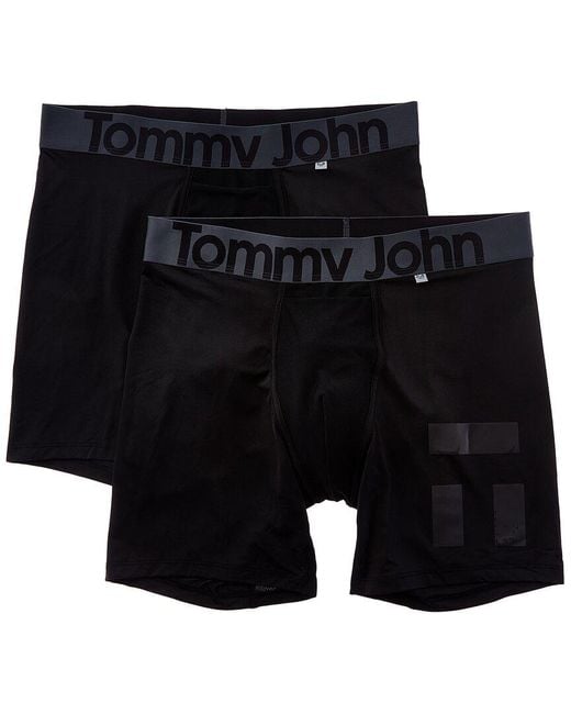 Tommy John Black 2pk 360 Sport Hammock Pouch Boxer for men
