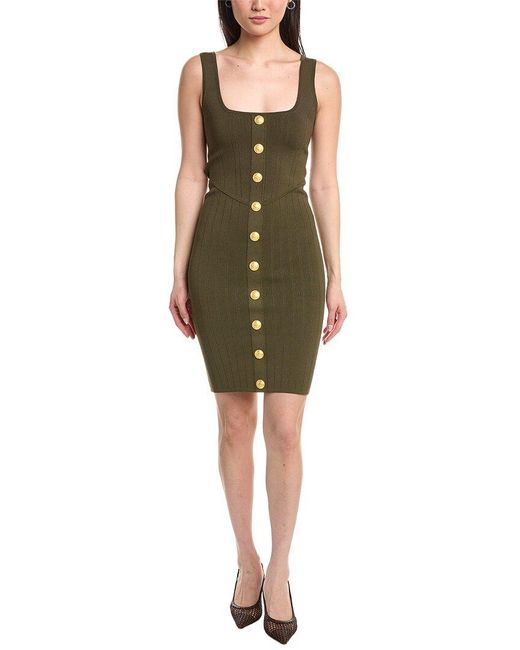 L'Agence Green Soleil Sheath Dress
