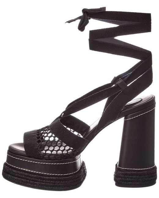 Christian Louboutin Black Toledissima 130 Leather Sandal