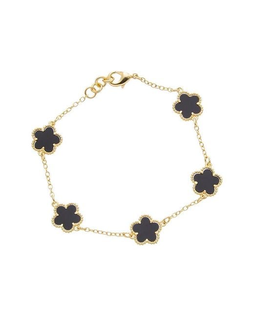 Juvell Metallic 18K Plated Clover Bracelet