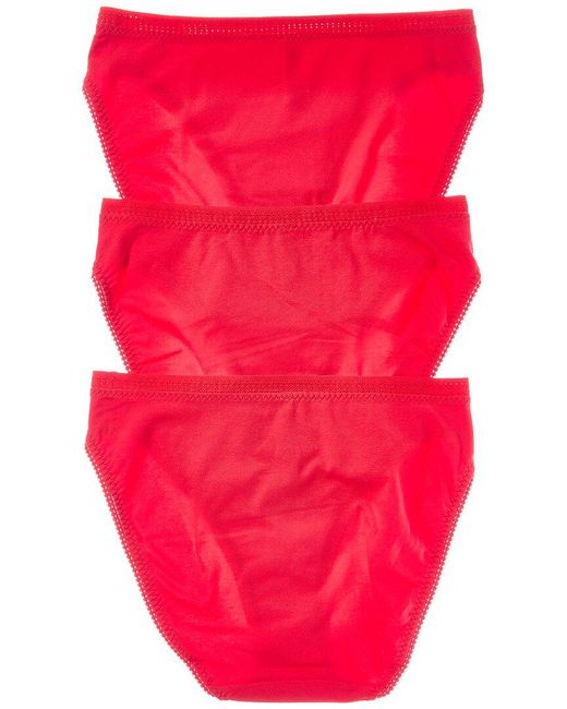 On Gossamer Red 3Pk Cabana Hi-Cut Brief
