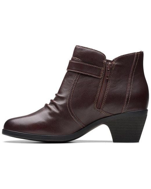Clarks Brown Emily2 Opal Leather Bootie
